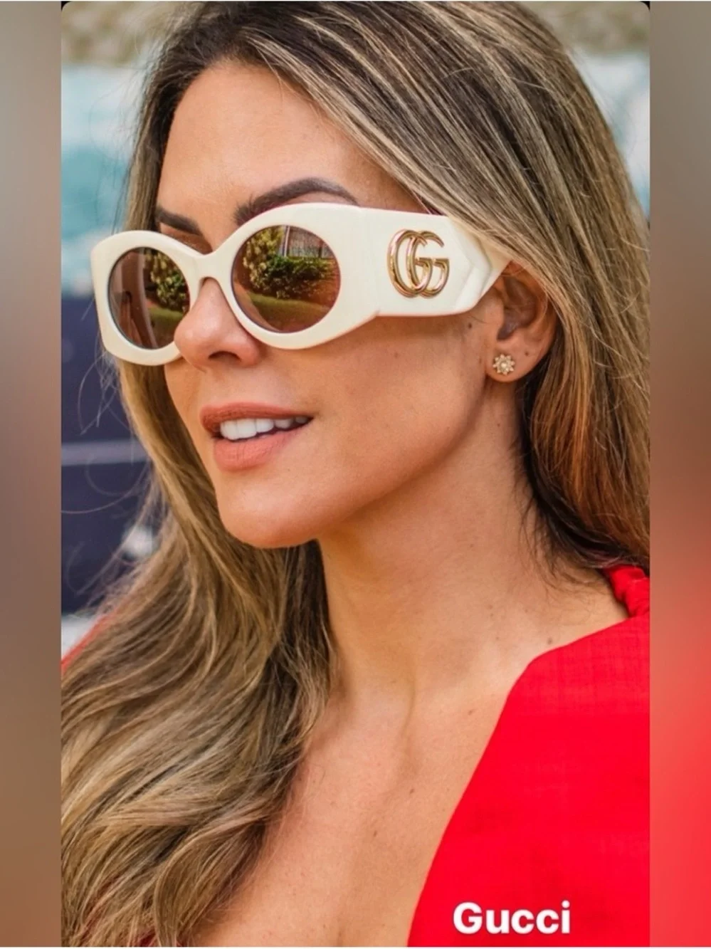 Authentic Gucci GG0810S 003 Pink Oversized Sunglasses Barbie Pink